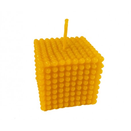 Beeswax candle "Pearl cube" (Burn ~ 8h)