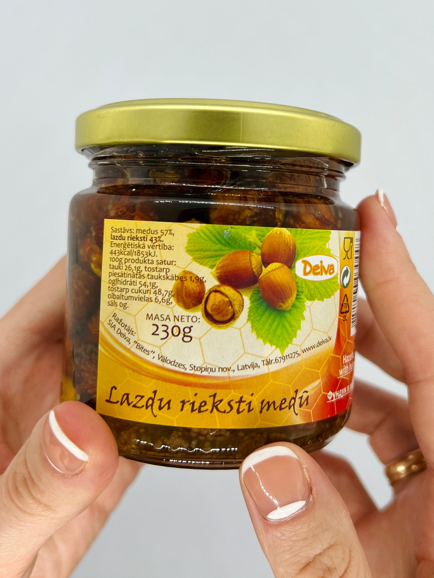 Hazelnuts in honey 230g