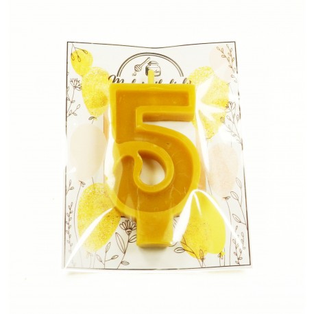 Wax candle "Number 5"