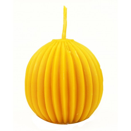 Wax candle "Ribbed ball"