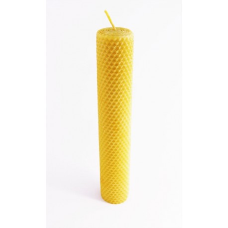 Candle wrapped h / 26cm, diam / 4cm (Burns ~ 12h)