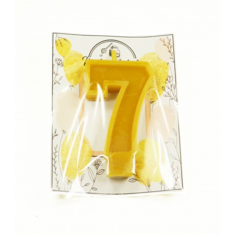 Wax candle "Number 7"